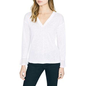 Sanctuary Long Sleeve Mixed Media Tee Large Ivory White